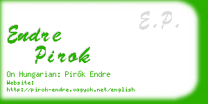 endre pirok business card