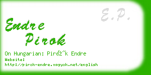 endre pirok business card